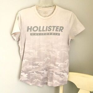 Hollister tshirt small young mens camo Hombre shirt tee top white grey …